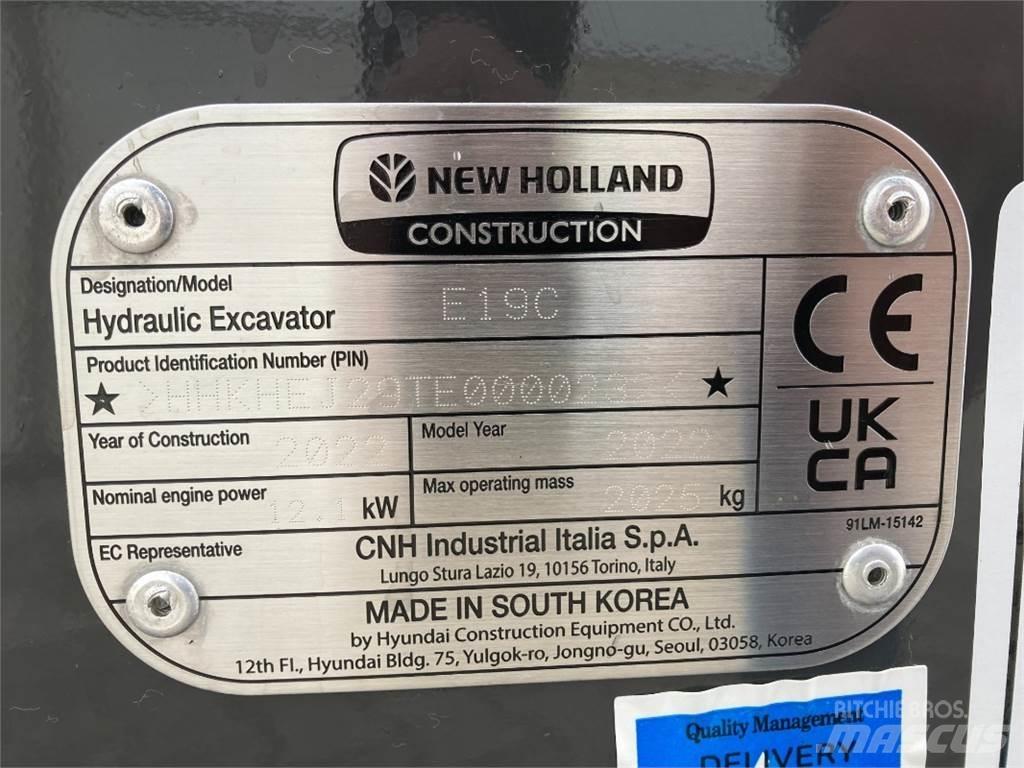 New Holland E 19C Мини-экскаваторы
