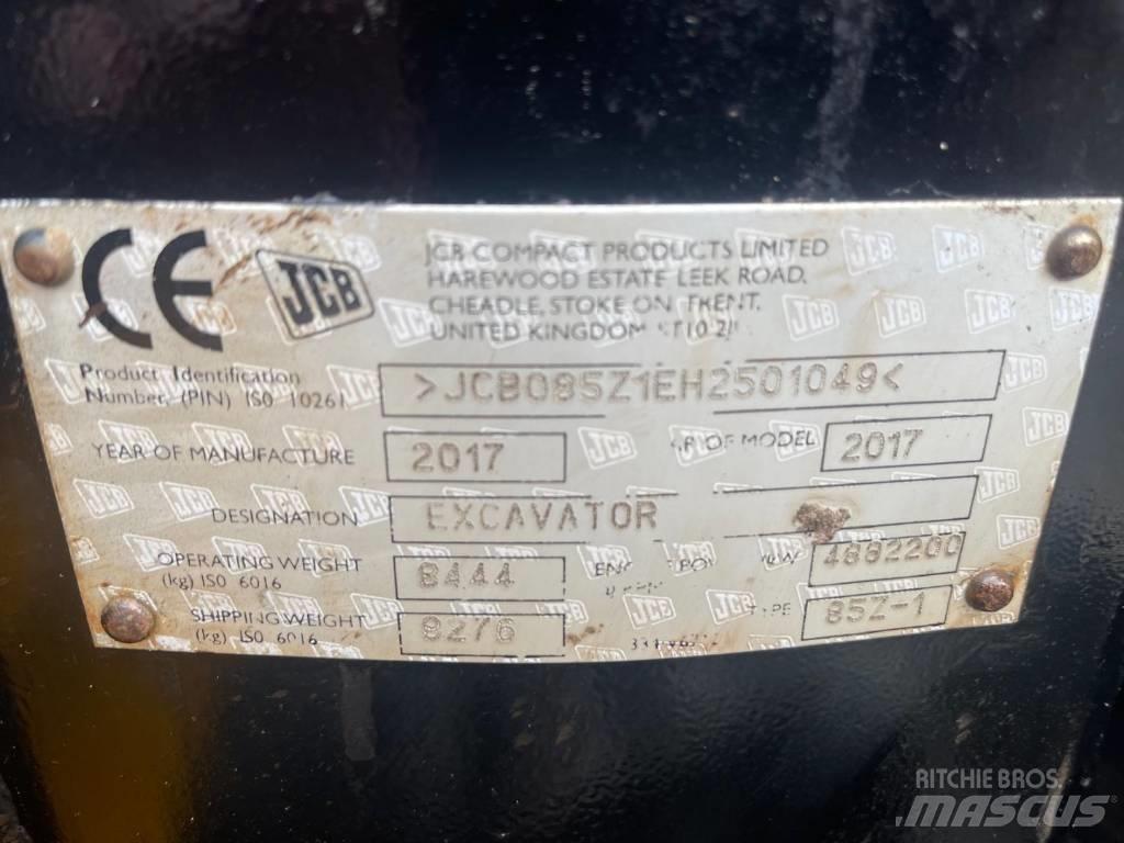 JCB 85 Z Малые экскаваторы 7т-12т