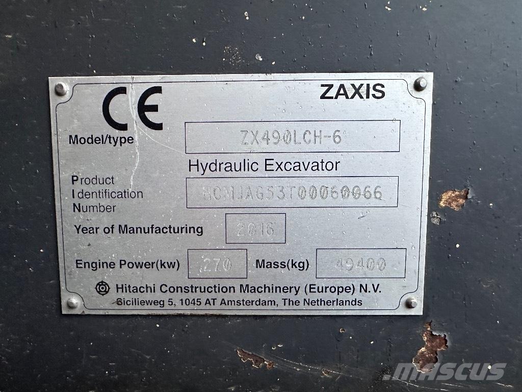 Hitachi ZX 490 LCH Гусеничные экскаваторы