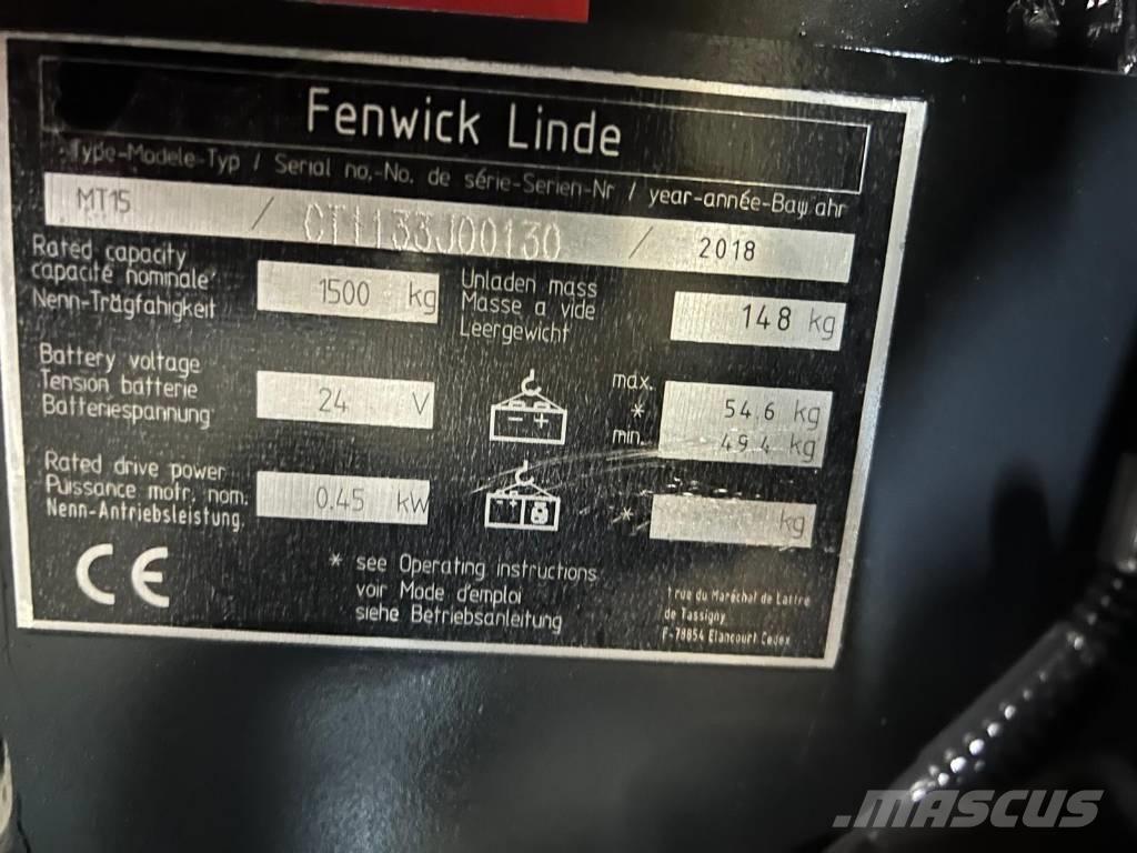 Linde MT 15 Ручные электрические тележки