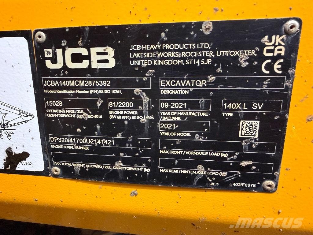 JCB 140 X Гусеничные экскаваторы