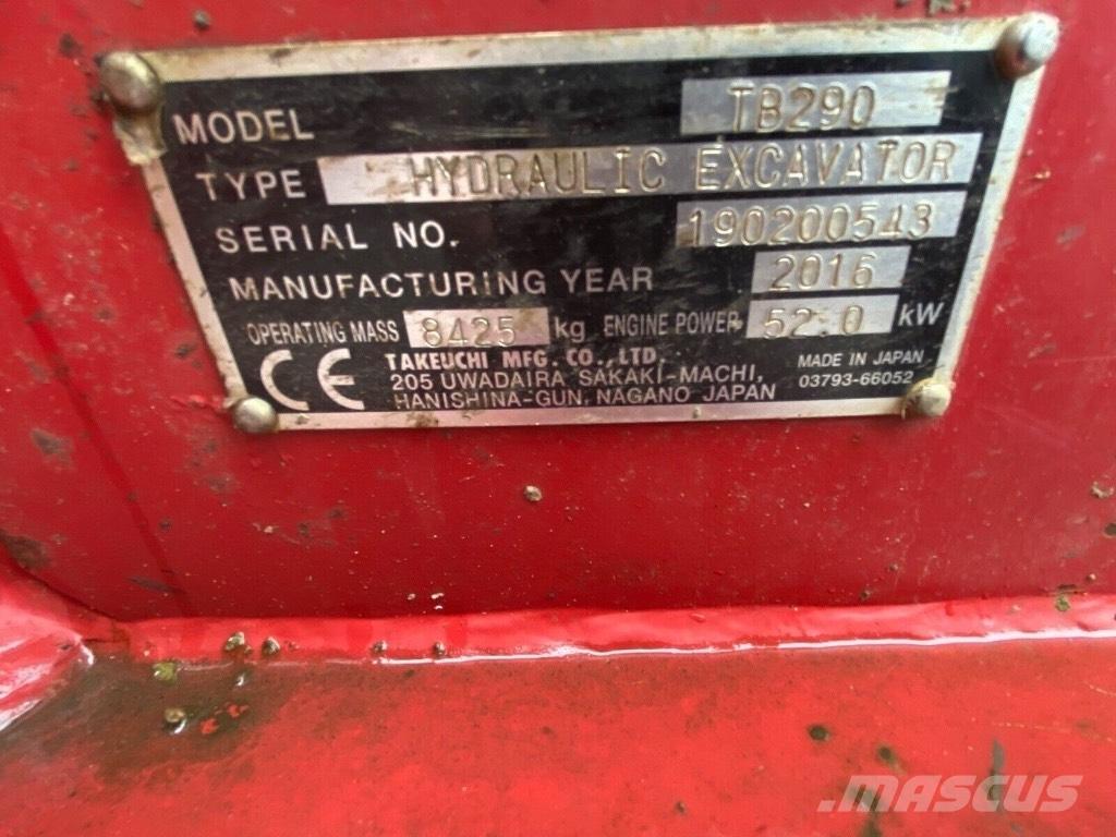Takeuchi TB 290 Малые экскаваторы 7т-12т