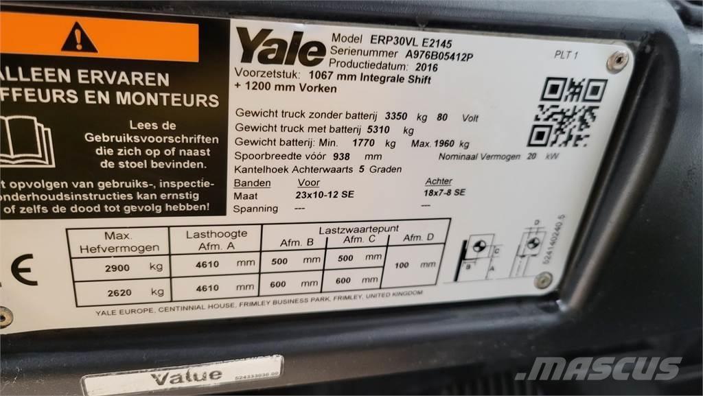 Yale ERP30VL 2016 Электропогрузчики
