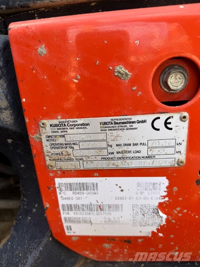 Kubota U 48 Мини-экскаваторы