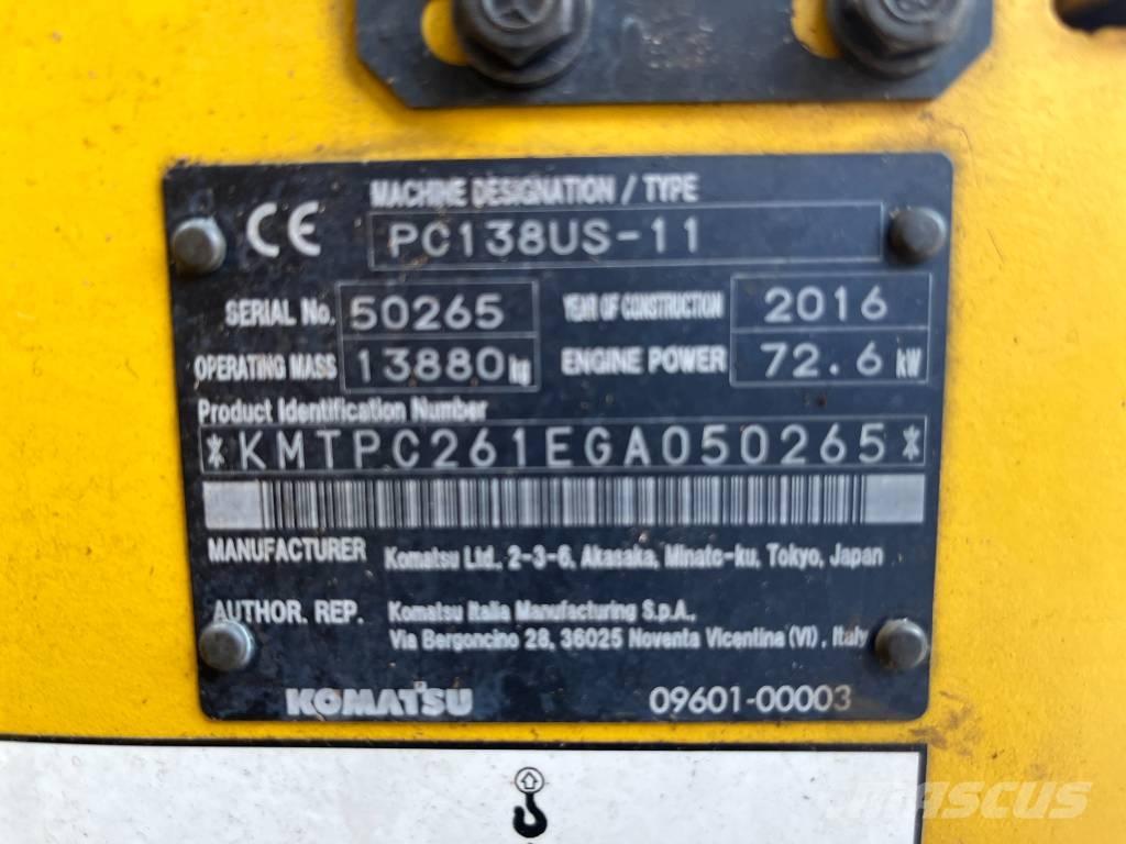 Komatsu PC 138 US-11 Гусеничные экскаваторы
