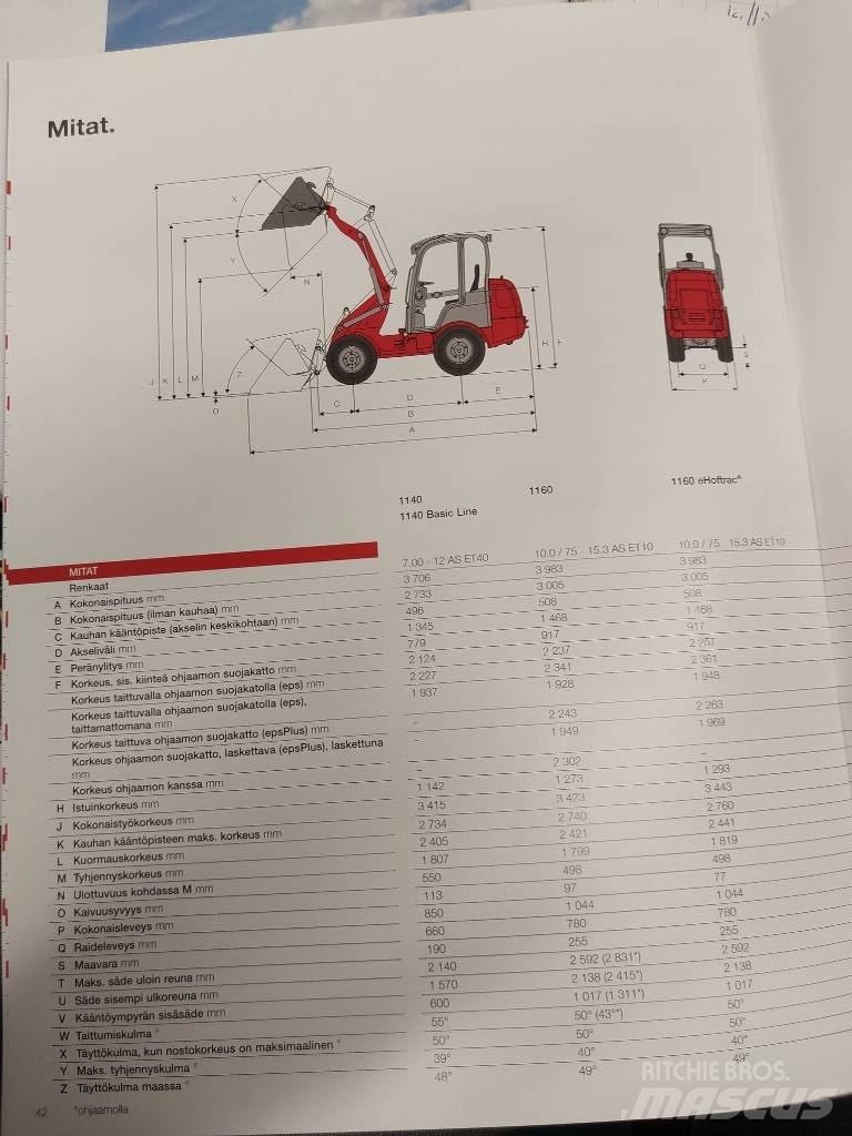 Weidemann 1160 Многофункциональные сельскохозяйственные погрузчики