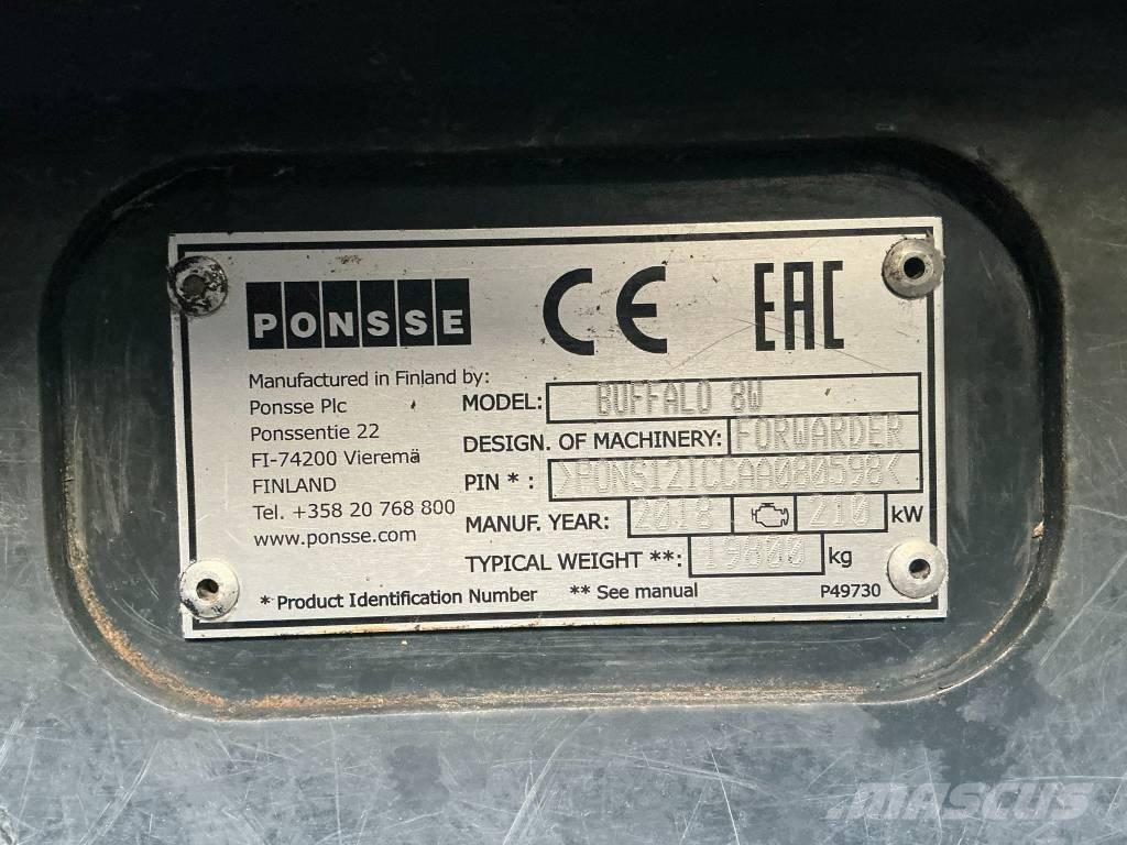 Ponsse Buffalo 8W Форвардеры