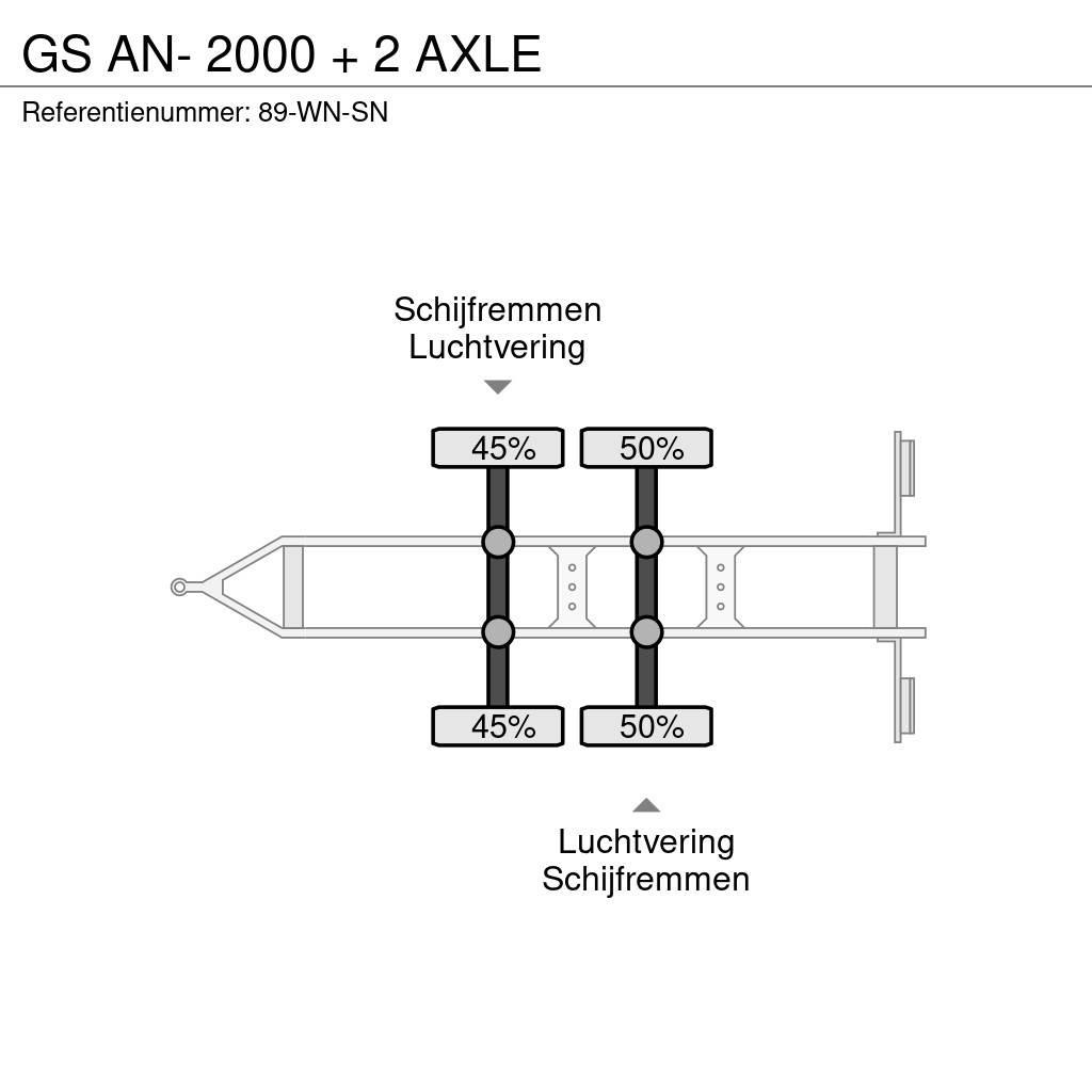 GS AN- 2000 + 2 AXLE Прицепы-платформы/боковая разгрузка