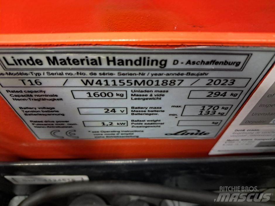 Linde T16 Ручные электрические тележки