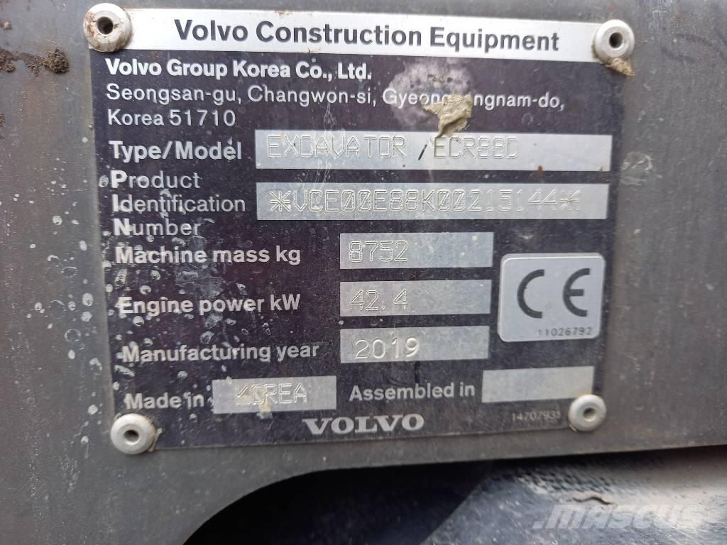 Volvo ECR 88 D Малые экскаваторы 7т-12т