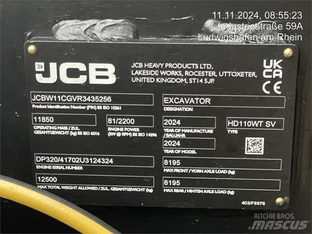 JCB HydraDig 110W Колёсные экскаваторы