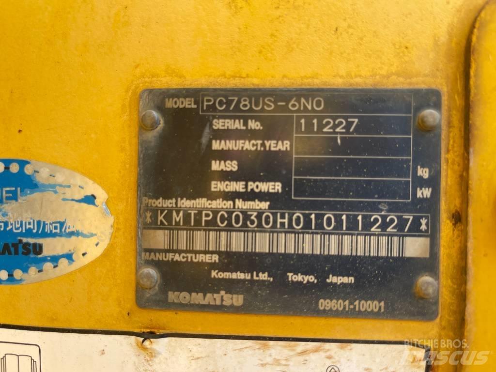 Komatsu PC78US-6N0 Гусеничные экскаваторы