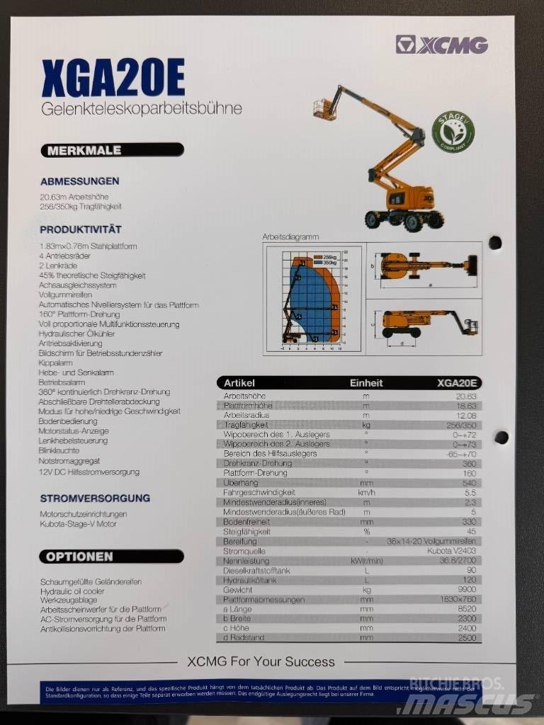 XCMG XGA 20 E Коленчатые подъемники