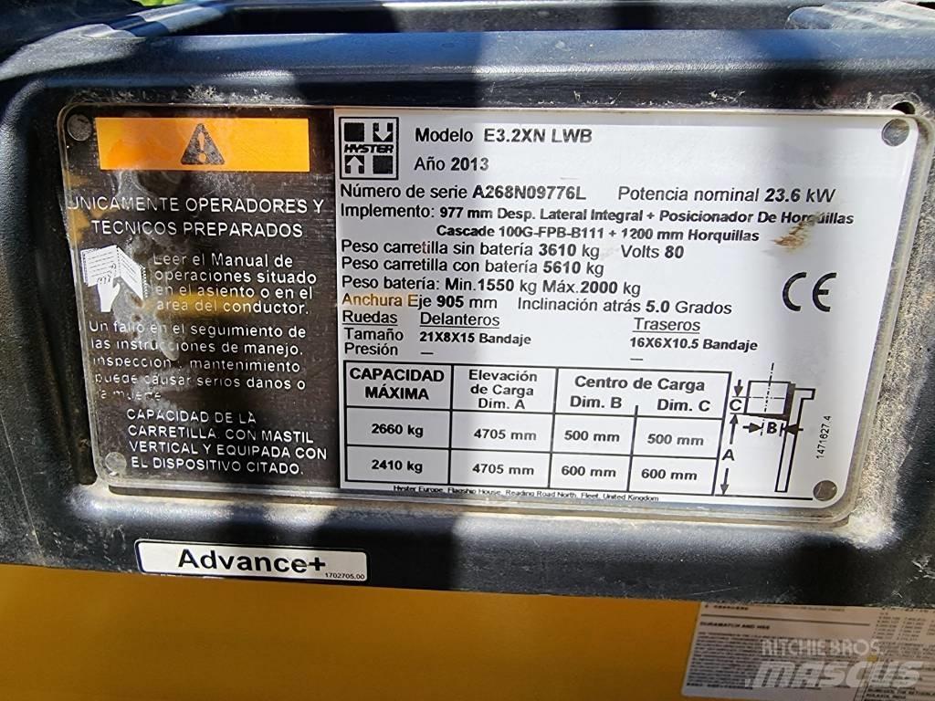 Hyster E 3.20 XN LWB Электропогрузчики