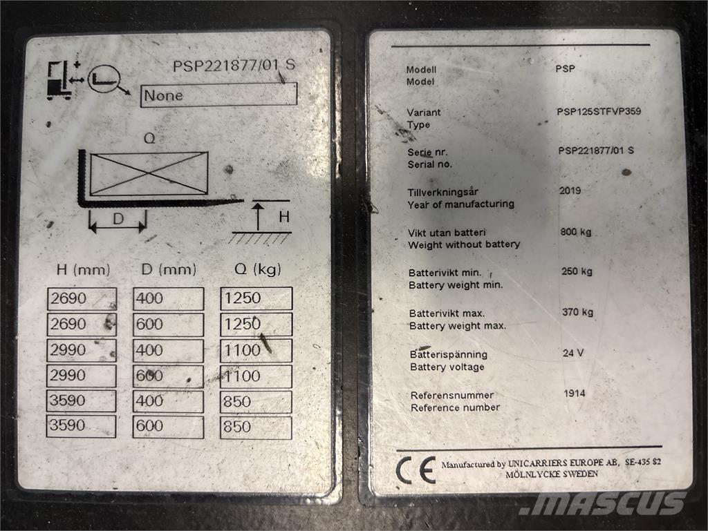 Atlet PSP125 Самоходные электроштабелёры