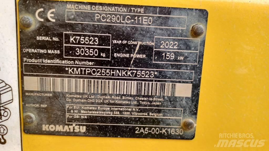 Komatsu PC 290 LC-11 Гусеничные экскаваторы