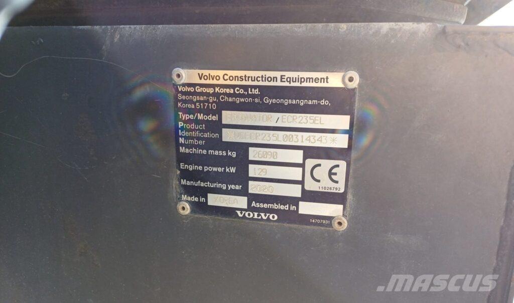 Volvo ECR235EL Гусеничные экскаваторы