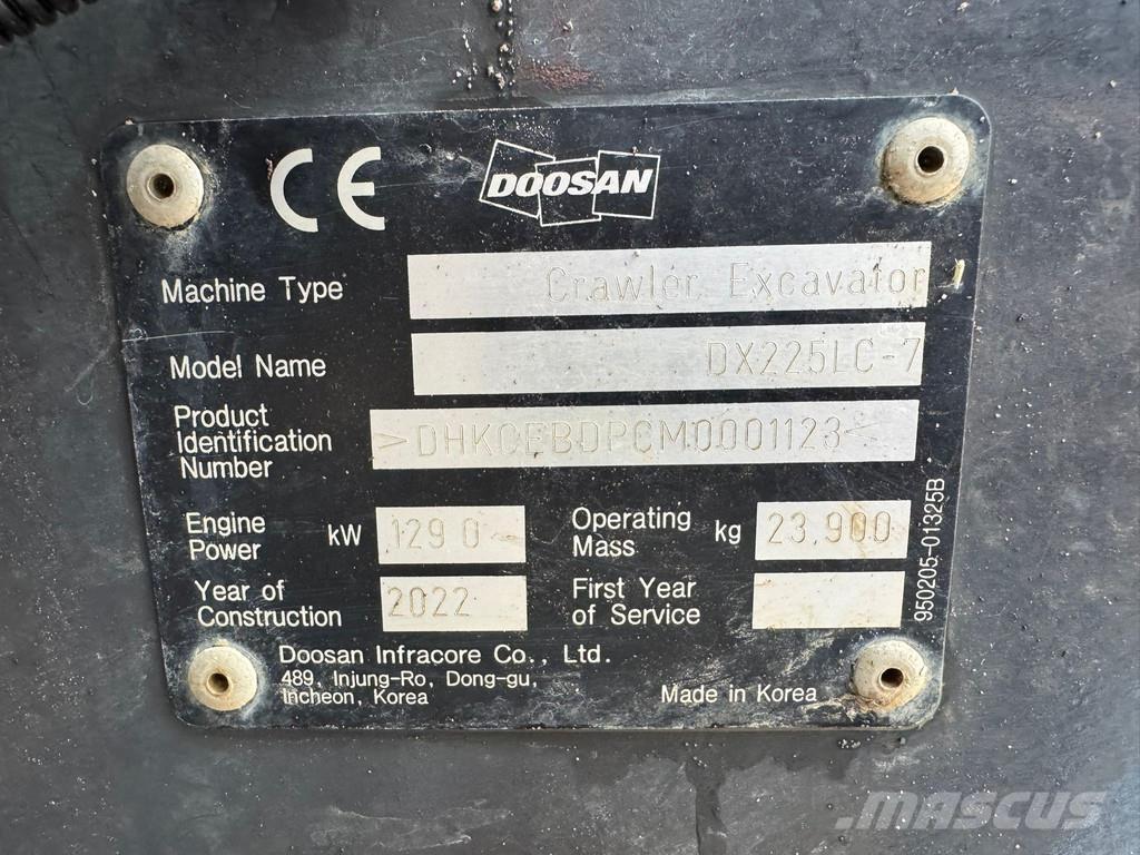 Doosan DX225LC-7 Специальные экскаваторы