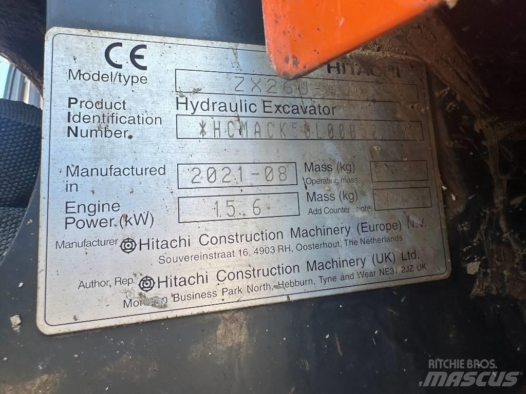 Hitachi ZX 26 U-6 Мини-экскаваторы