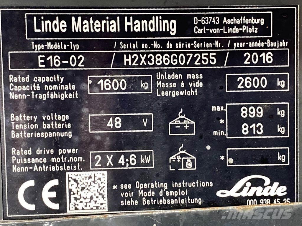 Linde E16-02 Электропогрузчики
