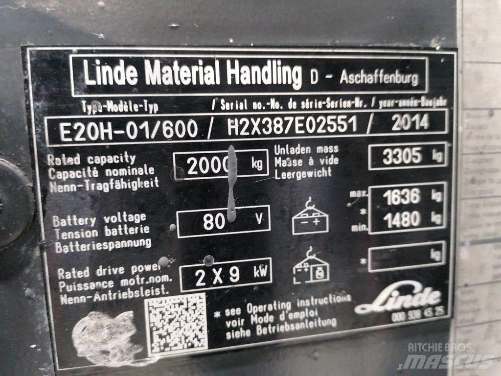 Linde E20H-01/600 Электропогрузчики