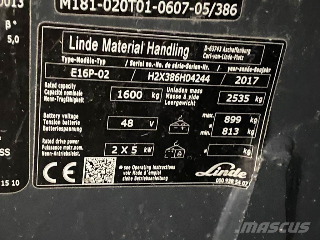 Linde E16P-02 Электропогрузчики