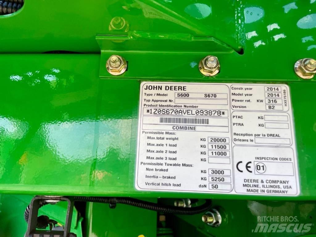 John Deere S 670 i Зерноуборочные комбайны