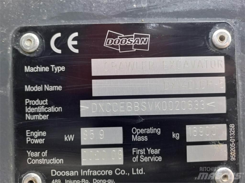 Develon DX140LCR-5 Гусеничные экскаваторы