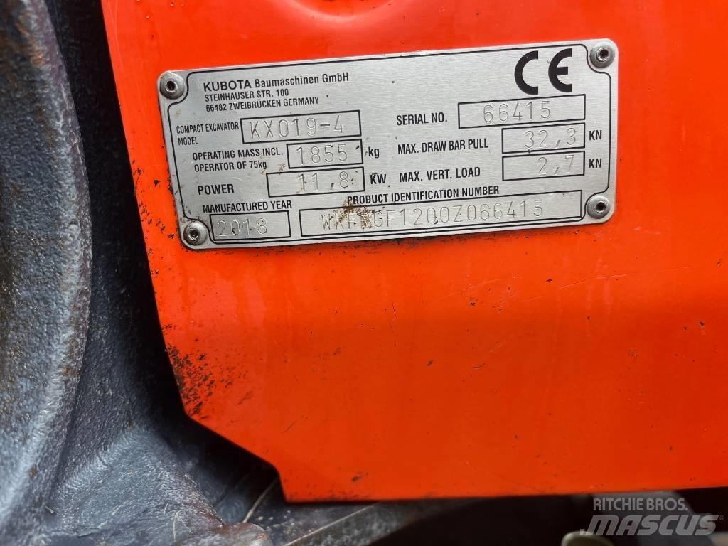 Kubota KX019-4 Мини-экскаваторы