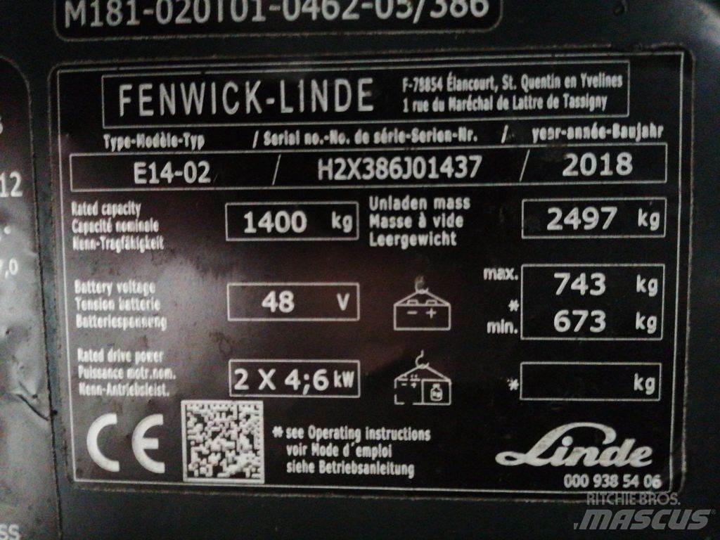 Linde E14-02 Электропогрузчики