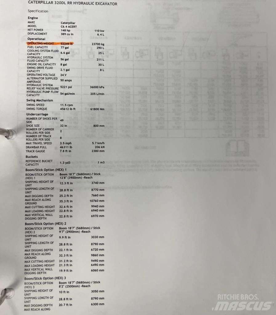 CAT 320 D L Гусеничные экскаваторы