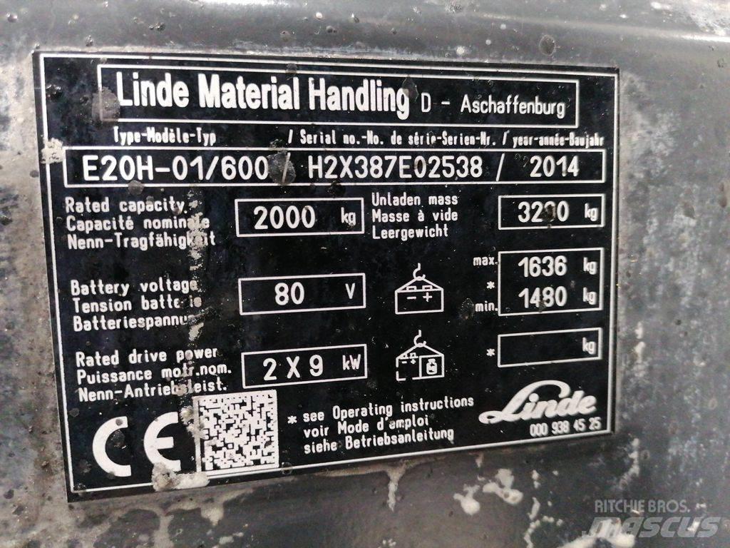 Linde E20H-01/600 Электропогрузчики