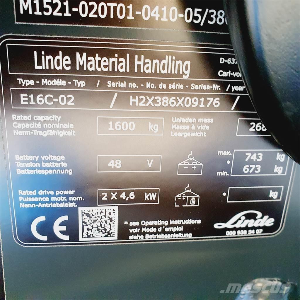 Linde E16C Электропогрузчики