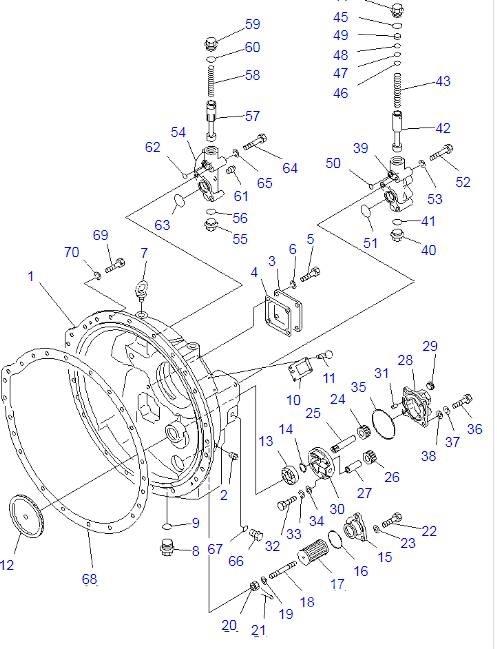 Komatsu D85A-21 Трансмиссии и КПП