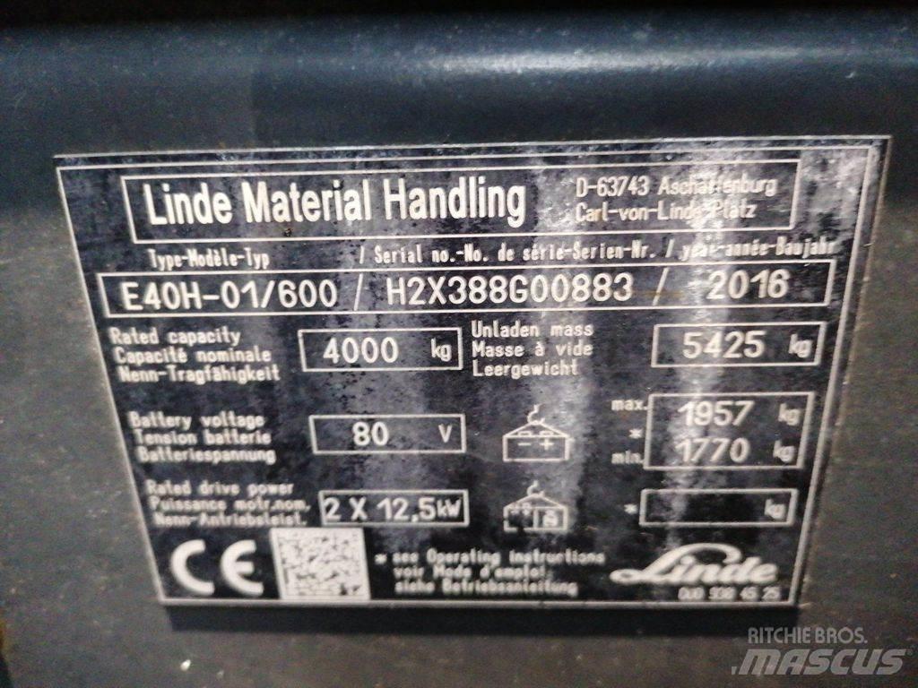 Linde E40H-01/600 Электропогрузчики