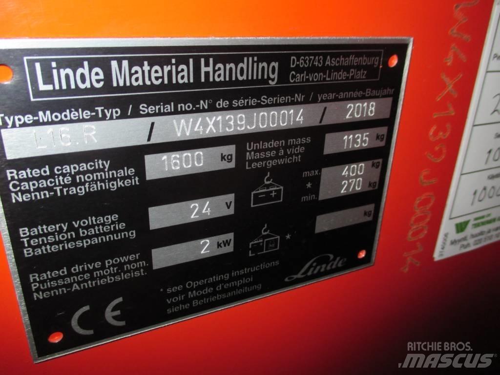 Linde L16R Самоходные электроштабелёры