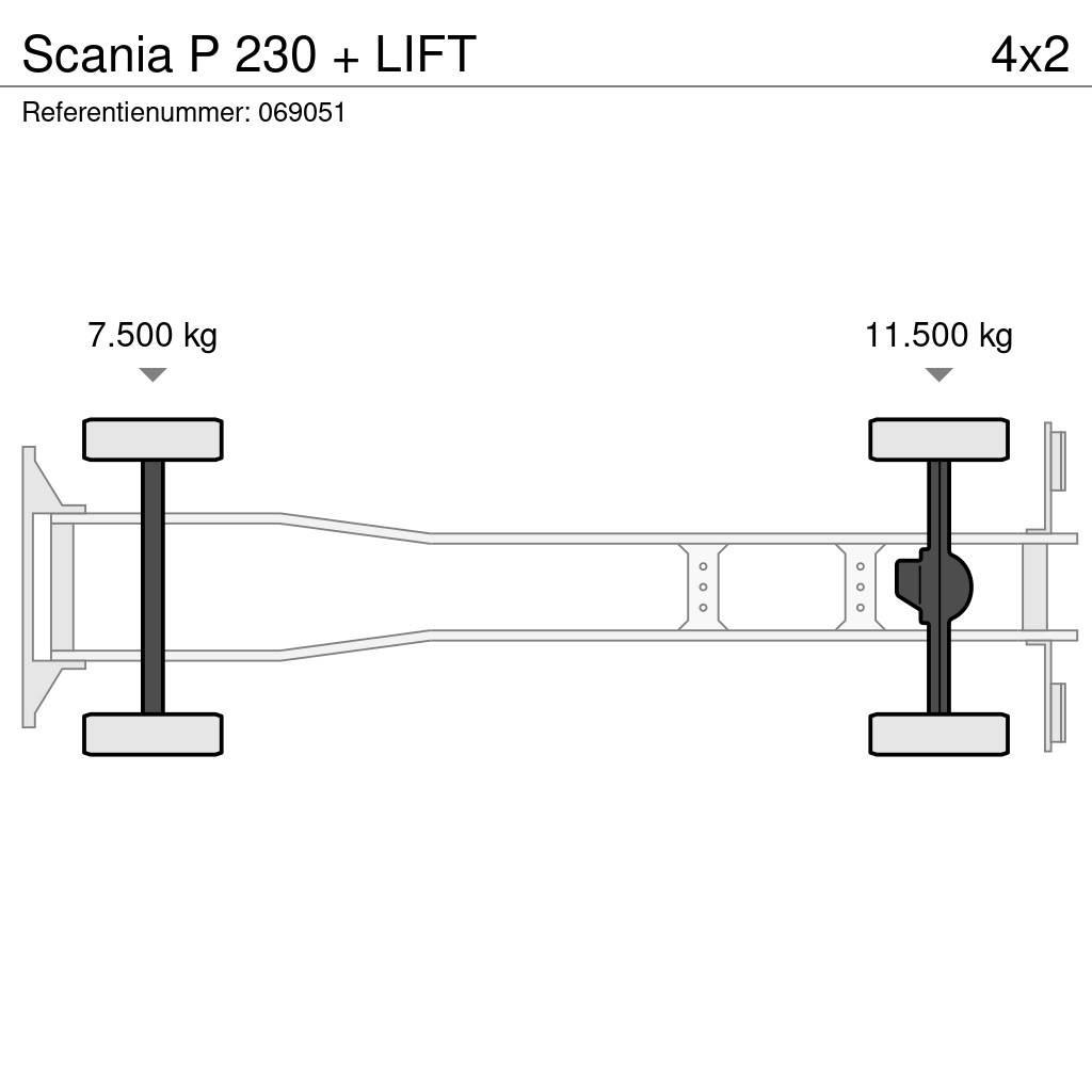 Scania P 230 + LIFT Грузовики-Фургоны