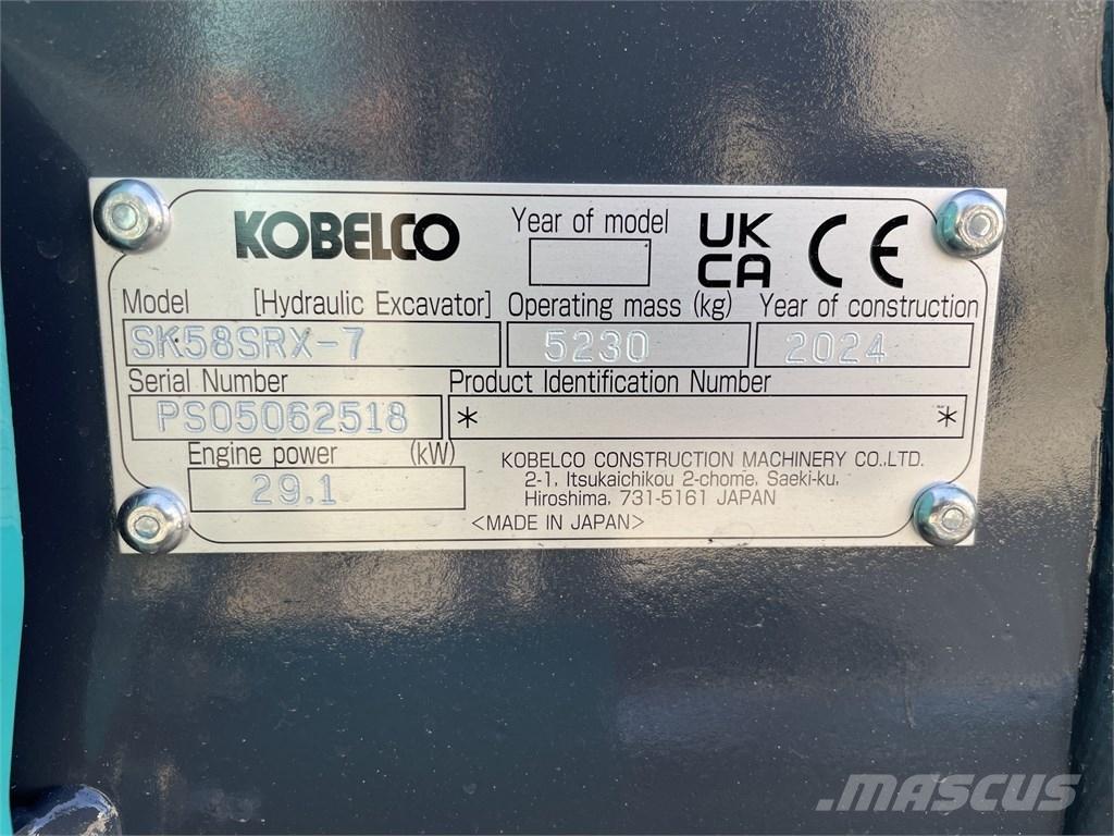 Kobelco SK 58 SRX-7 Мини-экскаваторы