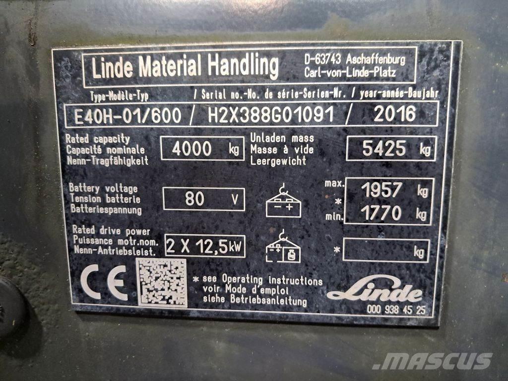 Linde E40H-01/600 Электропогрузчики