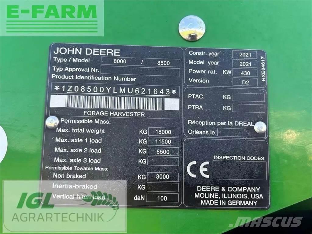 John Deere 8500i Самоходные кормоуборочные комбайны