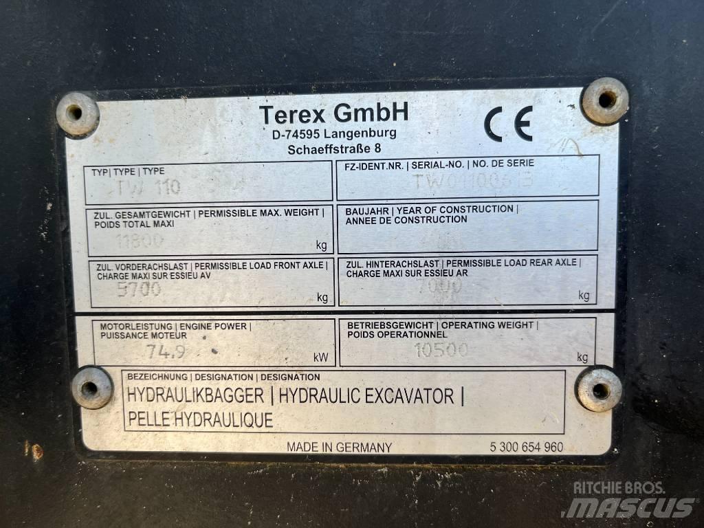 Terex TW 110 Колёсные экскаваторы