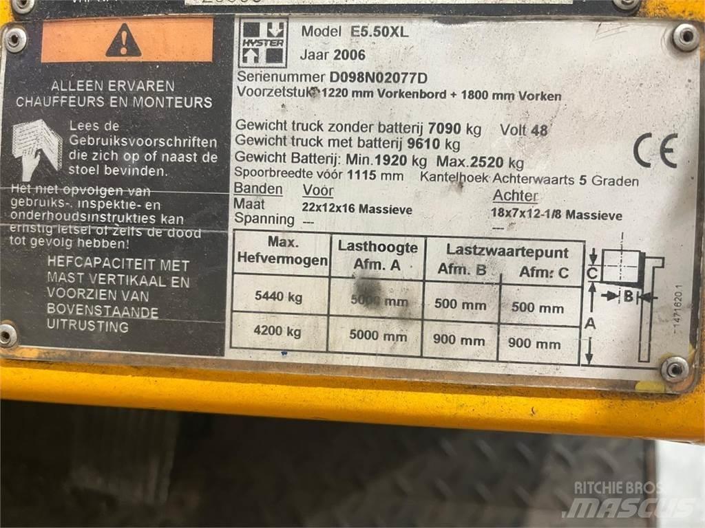 Hyster E5.50XL Электропогрузчики