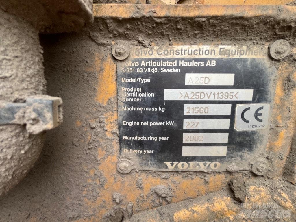 Volvo A 25 D Шарнирно-сочленённые самосвалы
