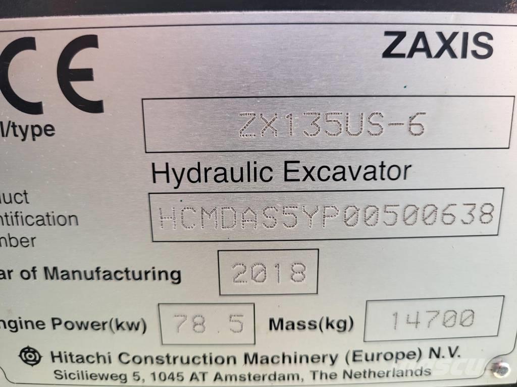 Hitachi ZX 135 US-6 Гусеничные экскаваторы