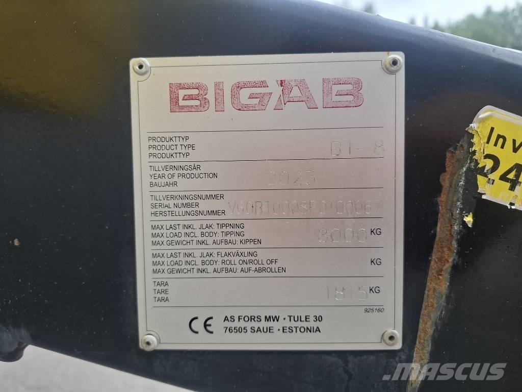 Bigab BT 8 Самосвальные прицепы