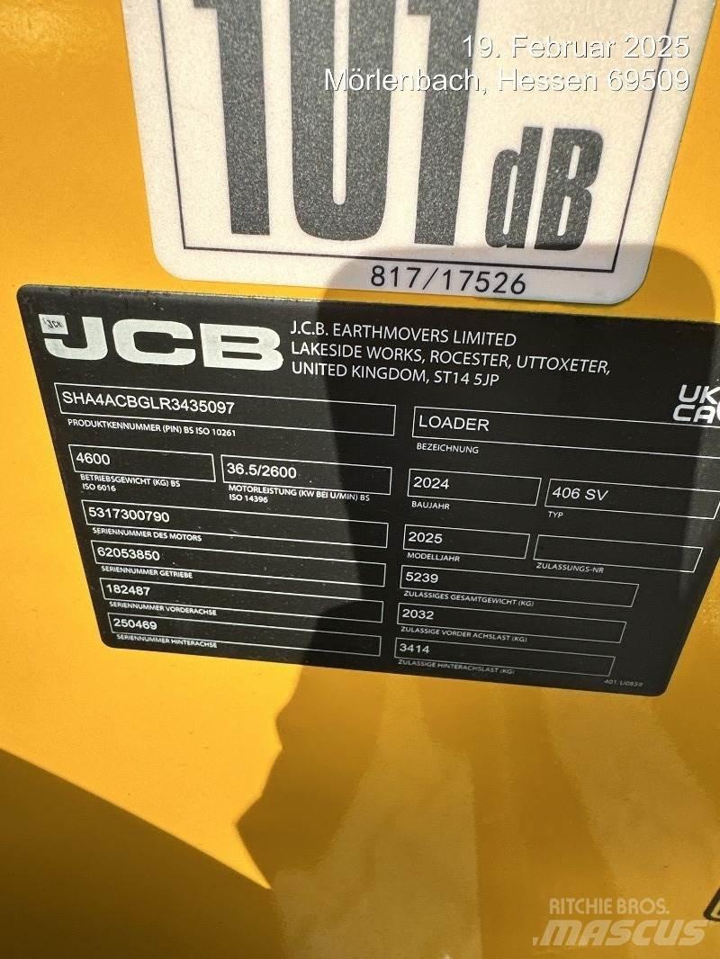 JCB 406 Фронтальные погрузчики