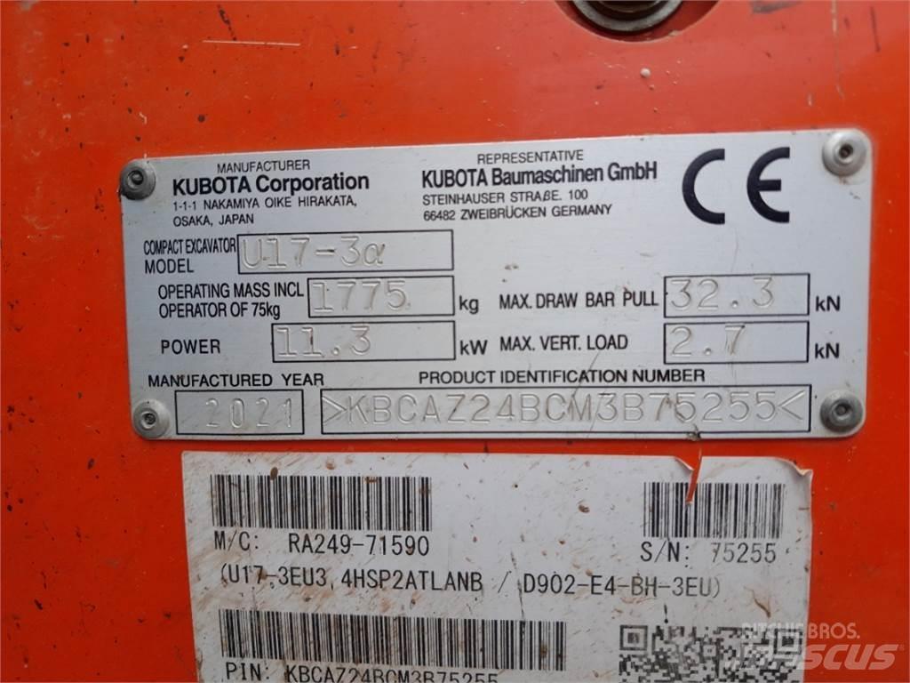 Kubota U17-3 Мини-экскаваторы