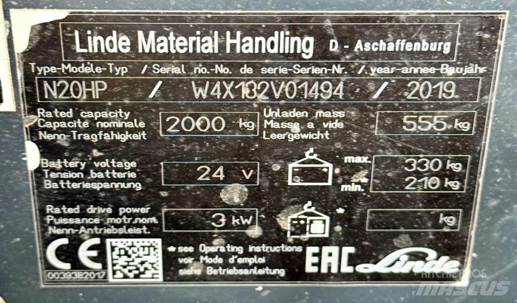 Linde N20HP/132 Горизонтальные комплектовщики