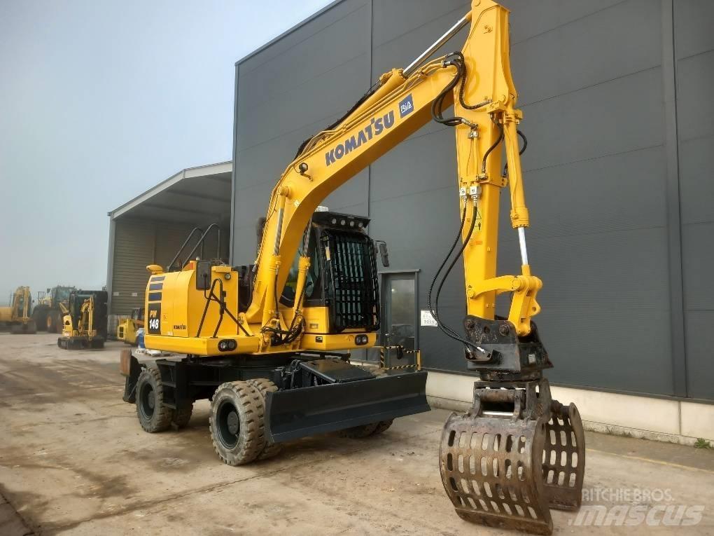 Komatsu PW148-10 Колёсные экскаваторы