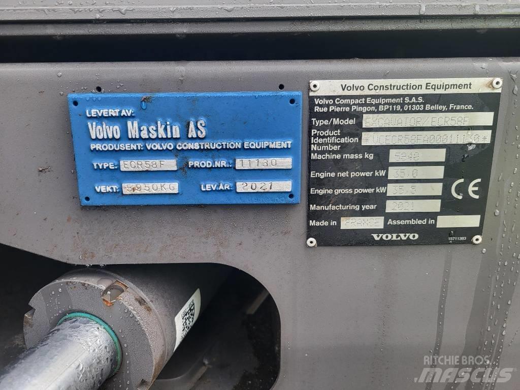 Volvo ECR58F Малые экскаваторы 7т-12т
